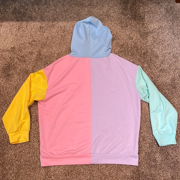 Pastel Color Block Hoodie - Picture 4 of 8